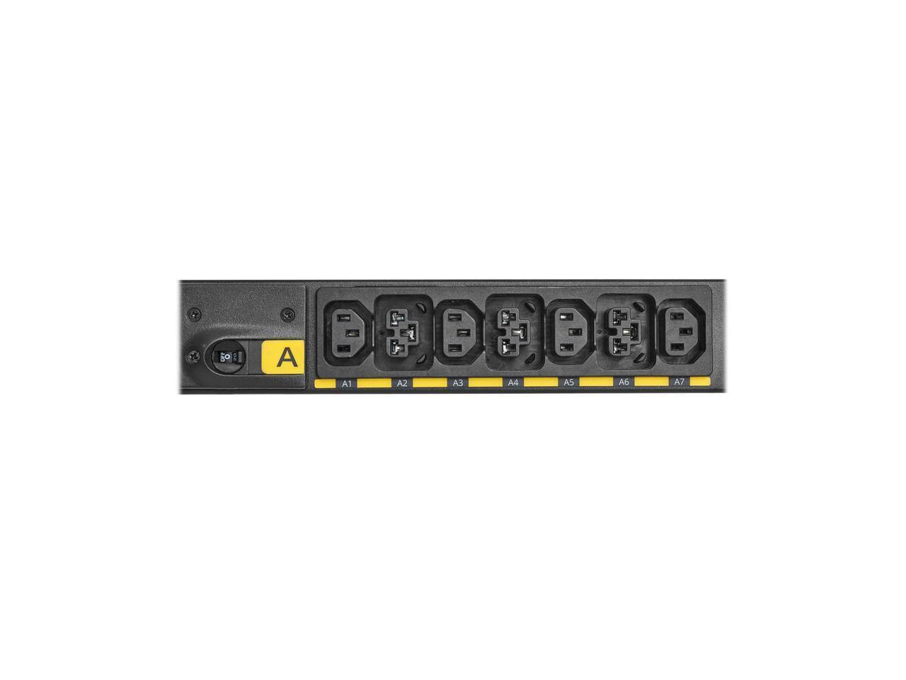 Alt View 7. Eaton - Eaton EVMAL630X Single-Phase Managed Rack PDU G4, 208V, 42 Outlets, 24A, 5.8kW, L6-30 Input, 10 ft. Cord, 0U Vertical - Black.