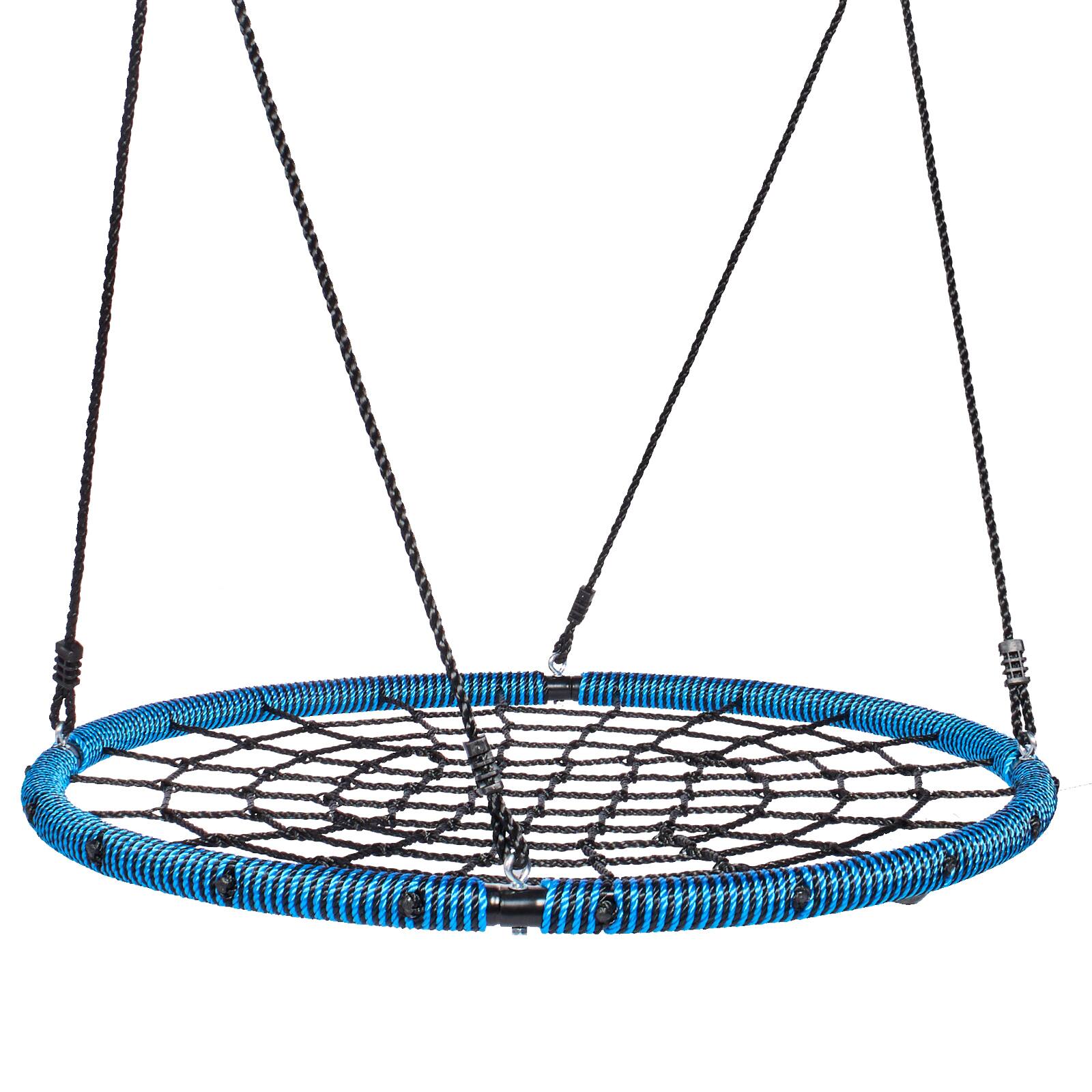 Alt View 5. VEVOR - Spider Web Saucer Swing, 40 Inch Round Swings for Kids Outdoor, 750lbs Weight Capacity Saucer Tree Swing - Blue.