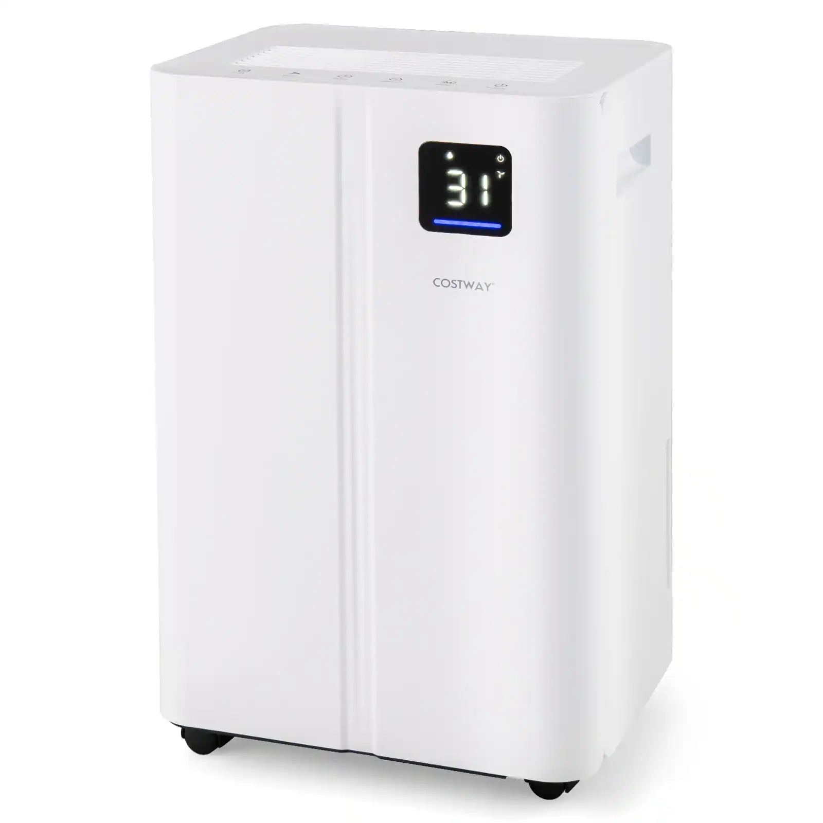 Front. Costway - Costway 4500 Sq.Ft Dehumidifier for Basement, 54 Pints Dehumidifier with 4L Water Tank, 3 Modes - White.