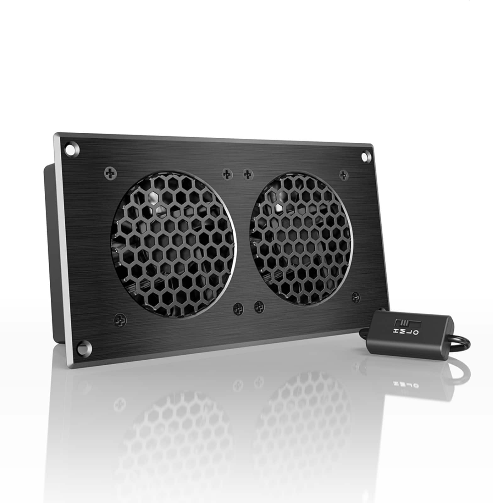 AC Infinity - AIRPLATE S5, Quiet Cabinet Cooling Fan 8" with Speed Controller - Black