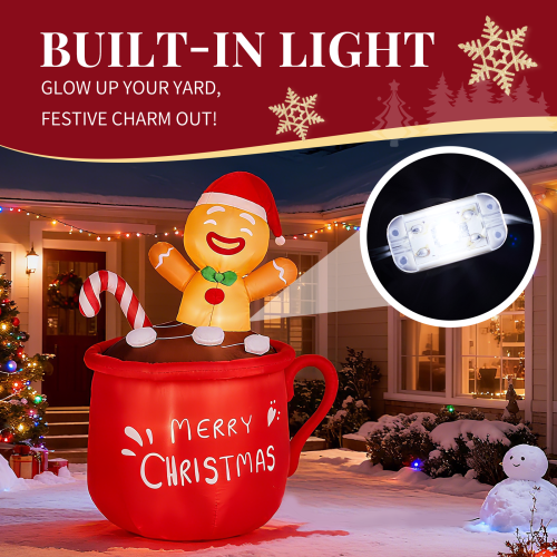 BUILT-IN LIGHT  
GLOW UP YOUR YARD,  
FESTIVE CHARM OUT!  

MERRY CHRISTMAS