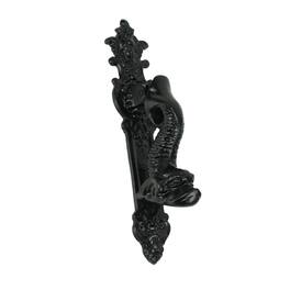 Moby Dick Specialties - Rustic Enamel Cast Iron Roman Dolphin Decorative Door Knocker - Black
