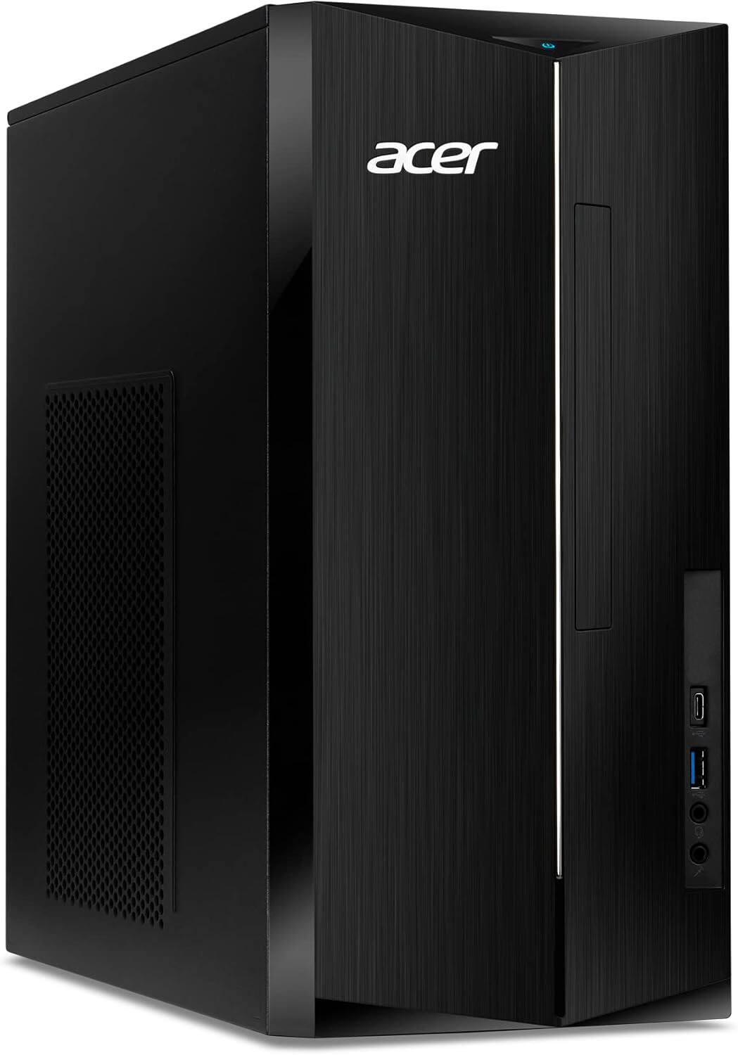 Angle. Acer - Acer Aspire TC Desktop PC - 14th Gen Intel Core i5-14400, 16GB RAM, 1TB SSD, Intel UHD Graphics, Windows 11 Home - Black.