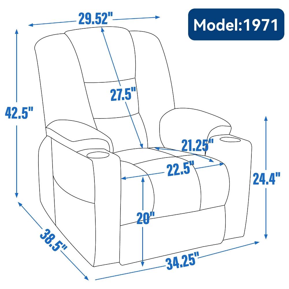 Model: 1971

- 29.52"
- 42.5"
- 27.5"
- 21.25"
- 22.5"
- 24.4"
- 38.5"
- 20"
- 34.25"