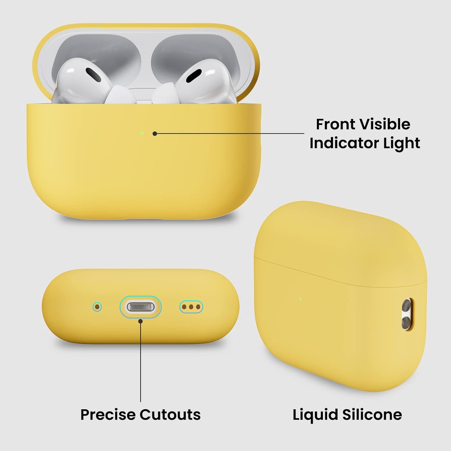 Front Visible Indicator Light, Precise Cutouts, Liquid Silicone