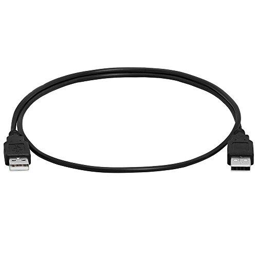 Angle. Cmple.com - USB A to A Cable 3ft Black USB-A 2.0 Male to Male 480Mbps High-Speed Data Cord - Black.