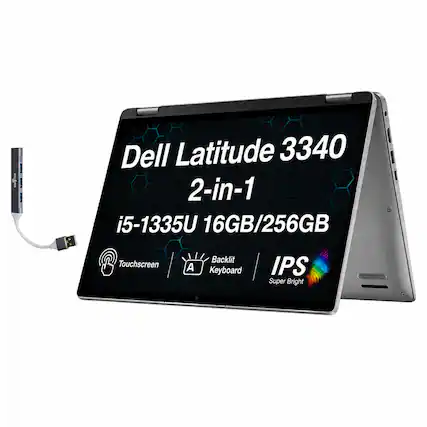 Dell Latitude 3340 2-in-1 i5-1335U 16GB/256GB Backlit Touchscreen A IPS Keyboard Super Bright