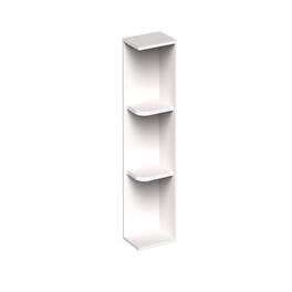 Boyel Living - 12-in W x 36-in H x 9-in D Slim Shaker RTA Kitchen Wall End Open Shelf Cabinet - Snow White