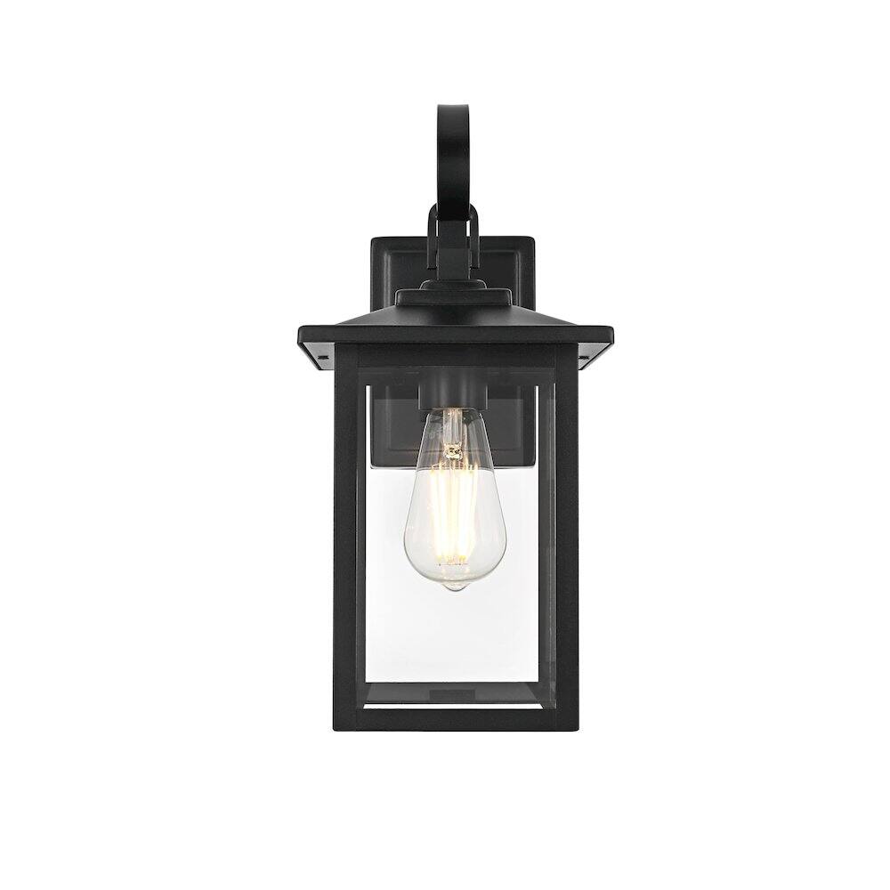 Back. Elegant Lighting - Carisle 7 Inch Outdoor Wall Sconce In Black - Black.