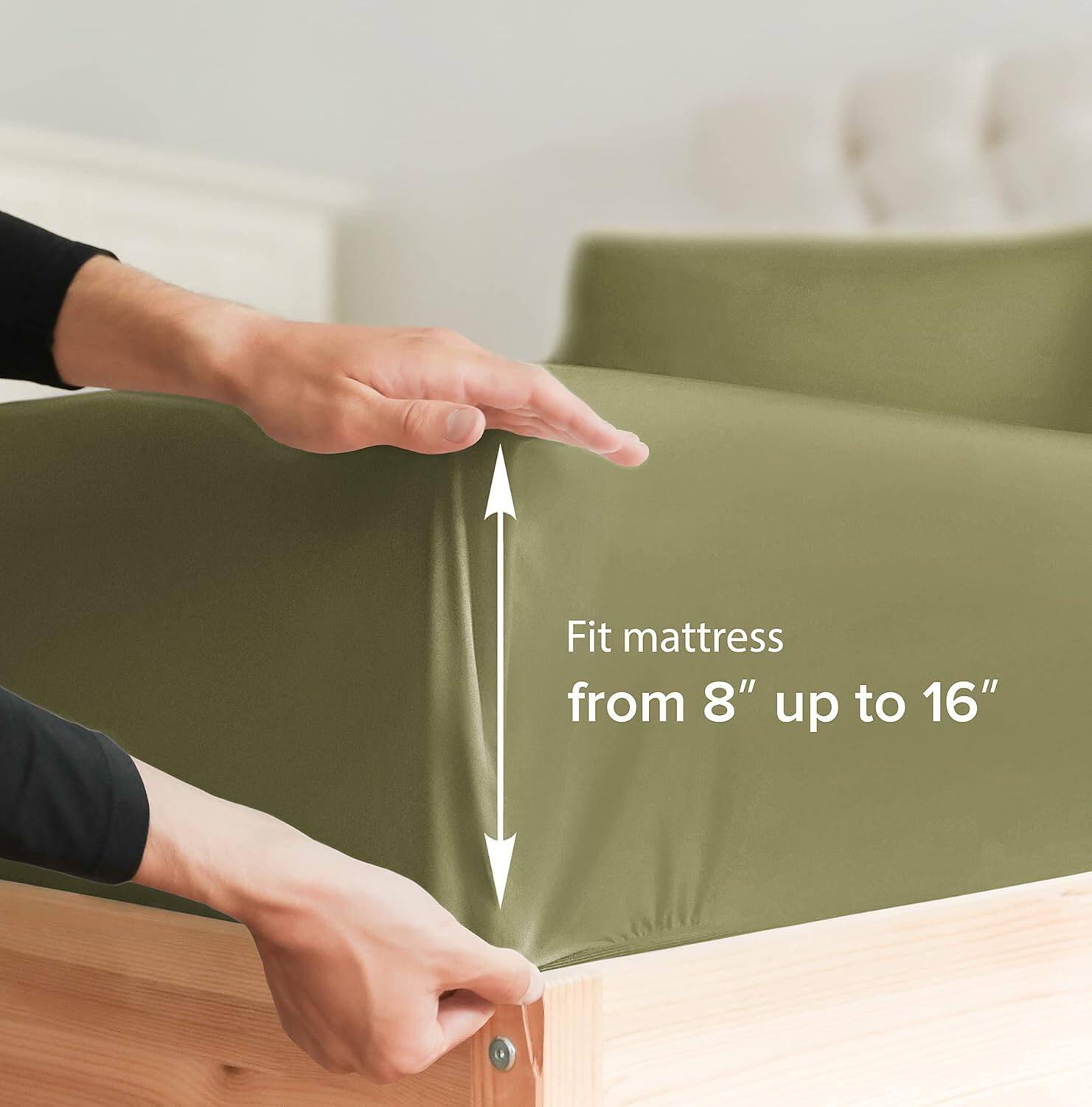 Fit mattress from 8" up to 16"