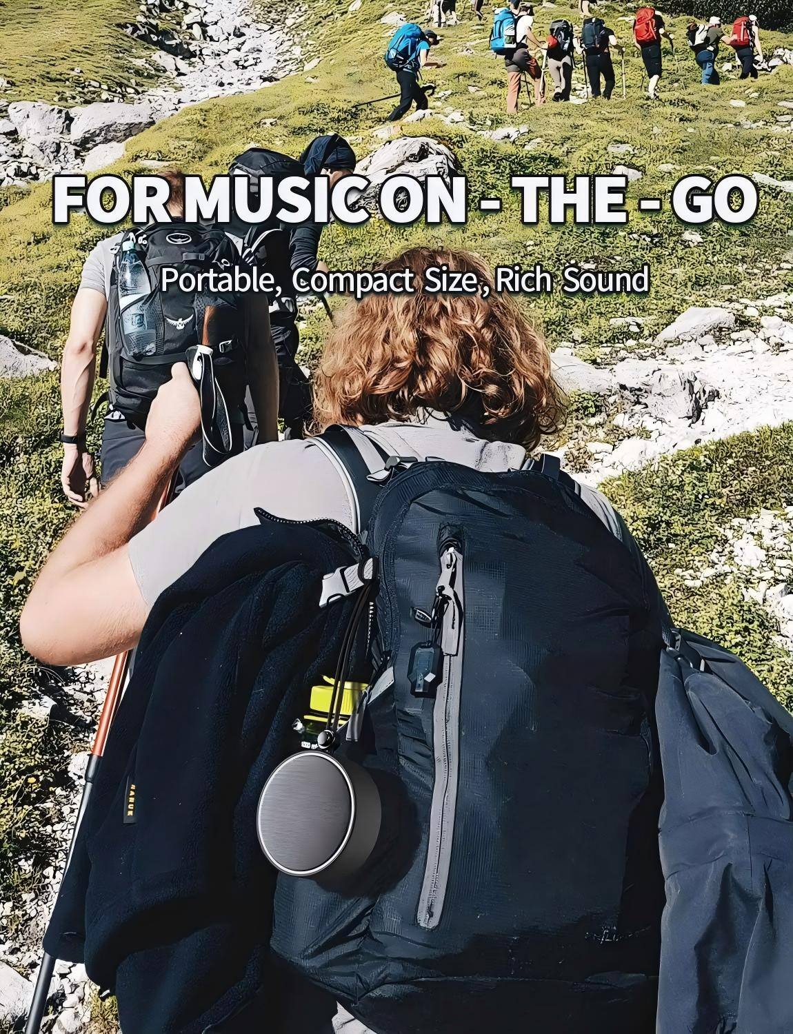 FOR MUSIC ON-THE-GO  
Portable, Compact Size, Rich Sound