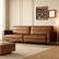 Back. luck idea - Luxury Vintage Oil-Waxed Leather Sofa 86.61" Sturdy Frame & Couch Comfortable Seating-High-End Living Room Couch - Brown.