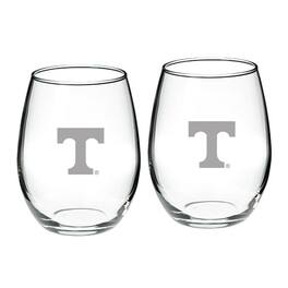 Jardine - Tennessee Volunteers 21oz. 2-Piece Stemless Wine Glass Set - Multicolor