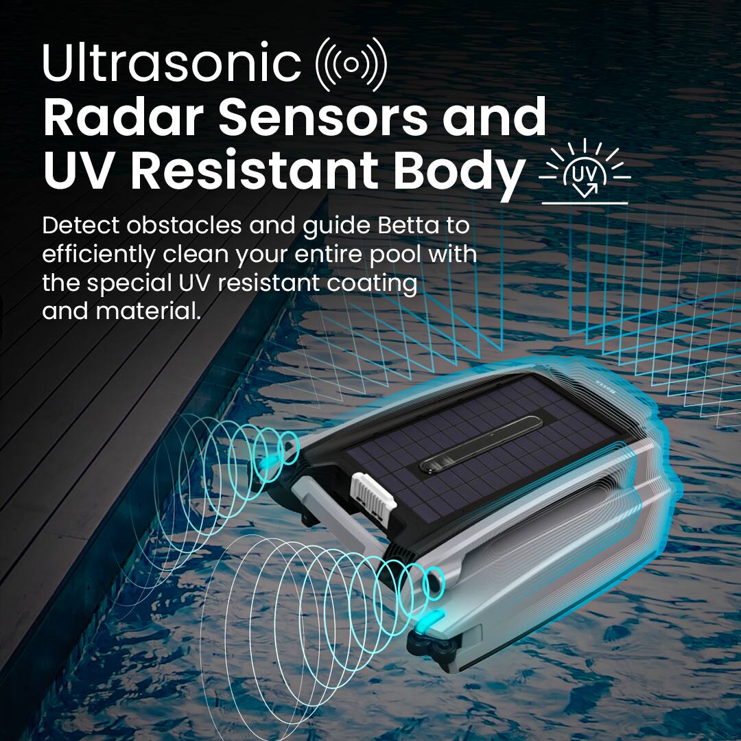 Ultrasonic Radar Sensors and UV Resistant Body

Detect obstacles and guide Betta to efficiently clean your entire pool with the special UV resistant coating and material.