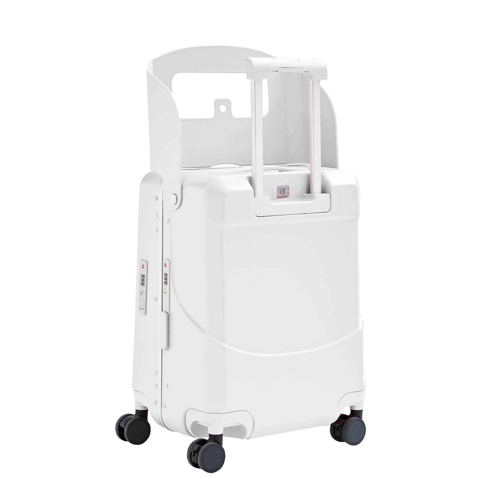 Alt View 1. Circus Cirle - 20-inch Lightweight Carry-on Luggage - White.