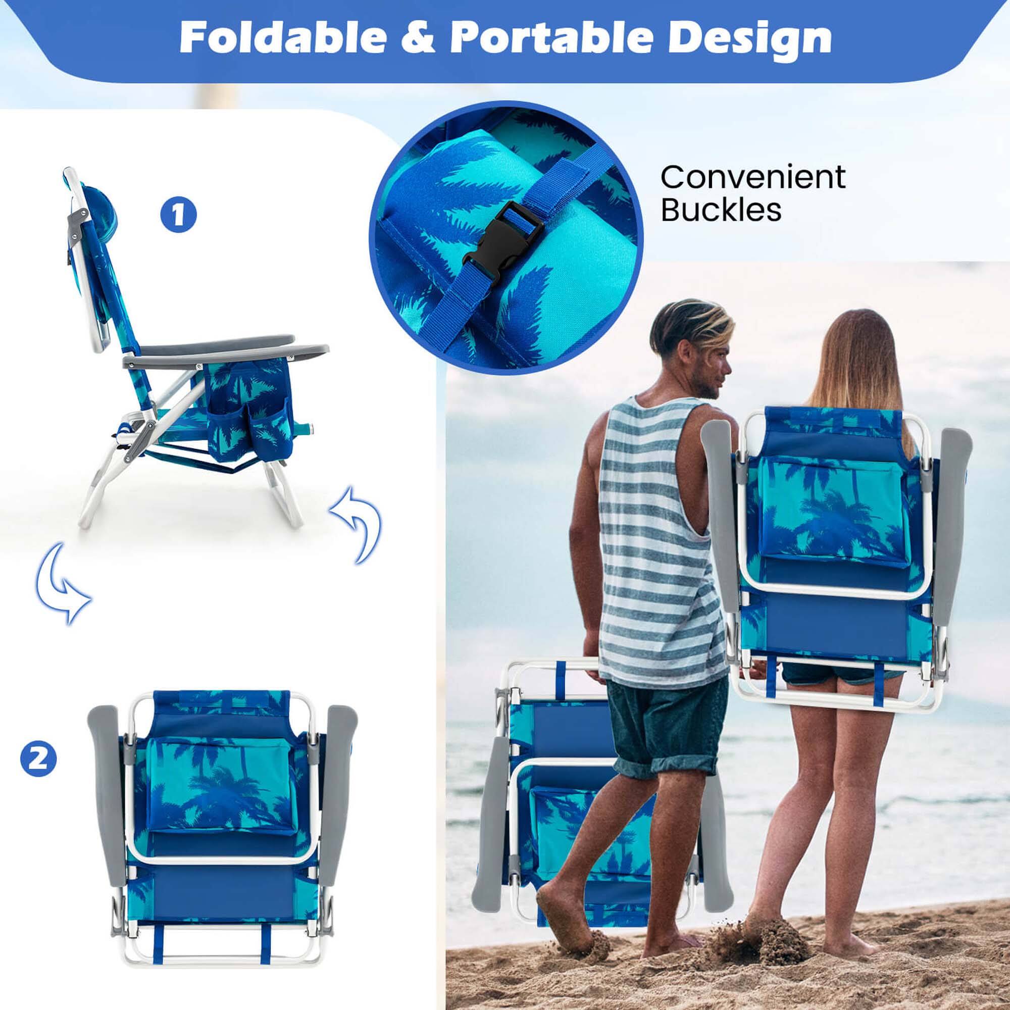 Foldable & Portable Design: 1. Convenient Buckles: 2.