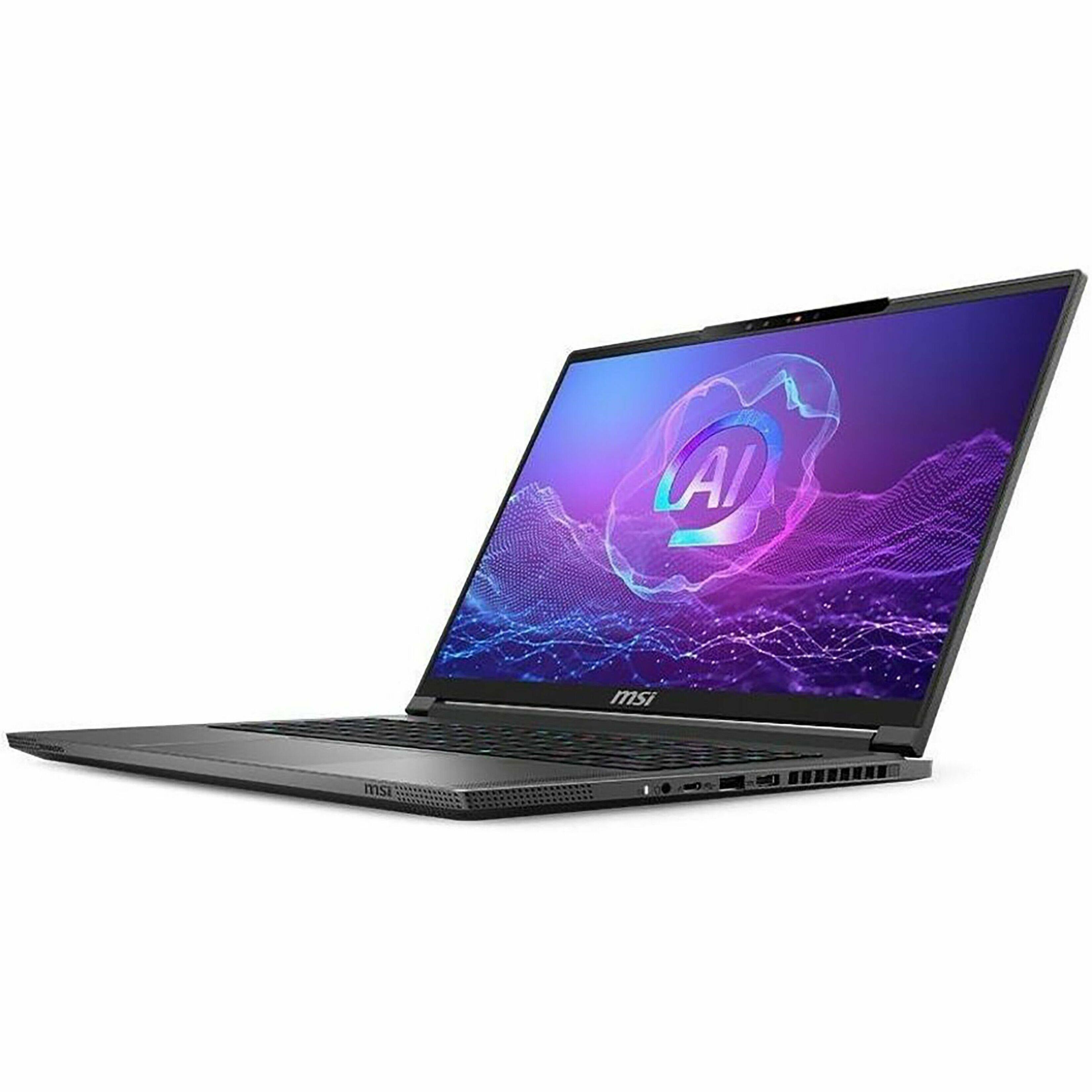 Alt View 17. MSI - Creator A16 AI+ 16" OLED 2560 x 1440 (QHD) Laptop - AMD Ryzen AI 9 with 32GB Memory - 1 TB SSD - Lunar Gray, Gray.