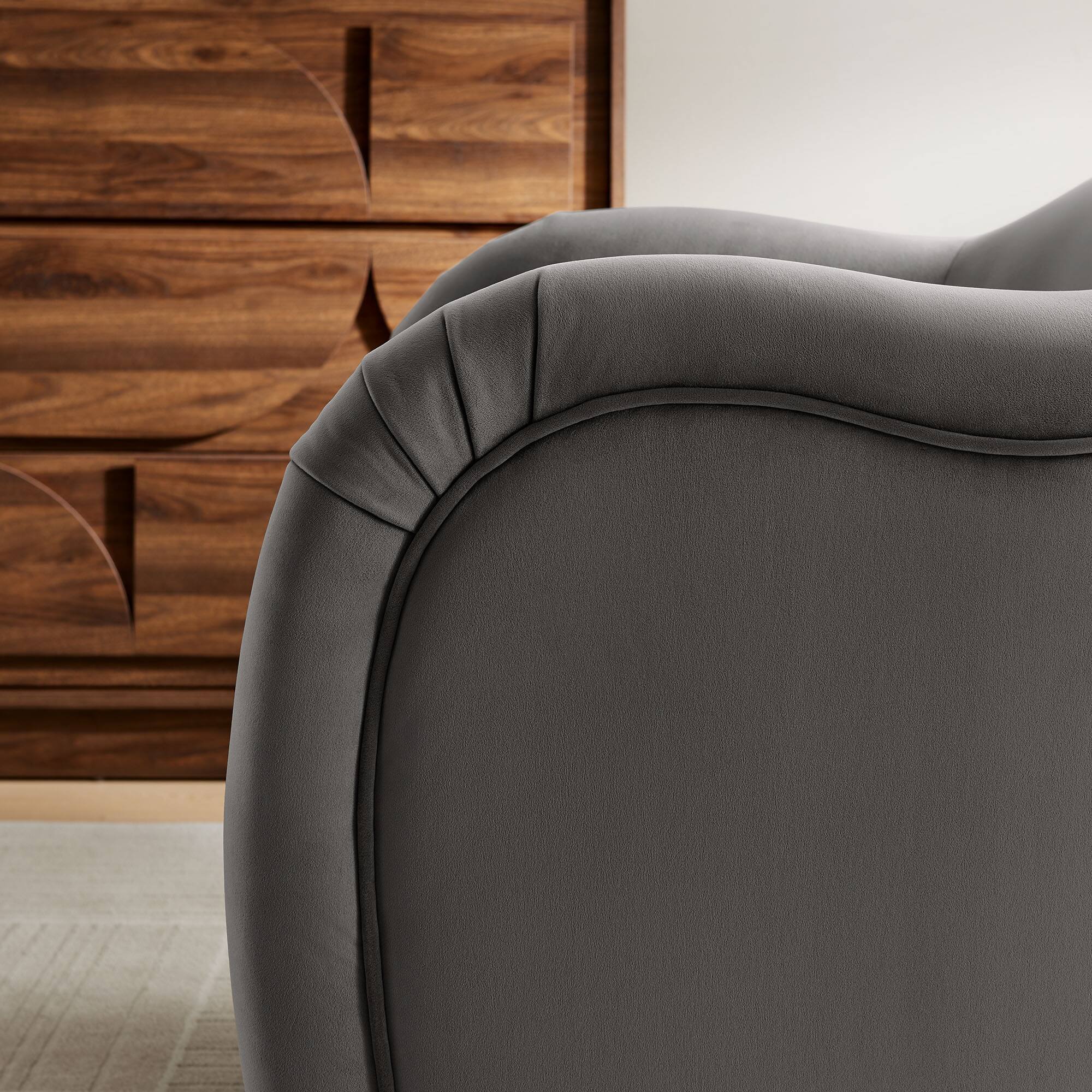 Alt View 1. Modway - Compose Performance Velvet Accent Chair by Modway - Storm Gray.