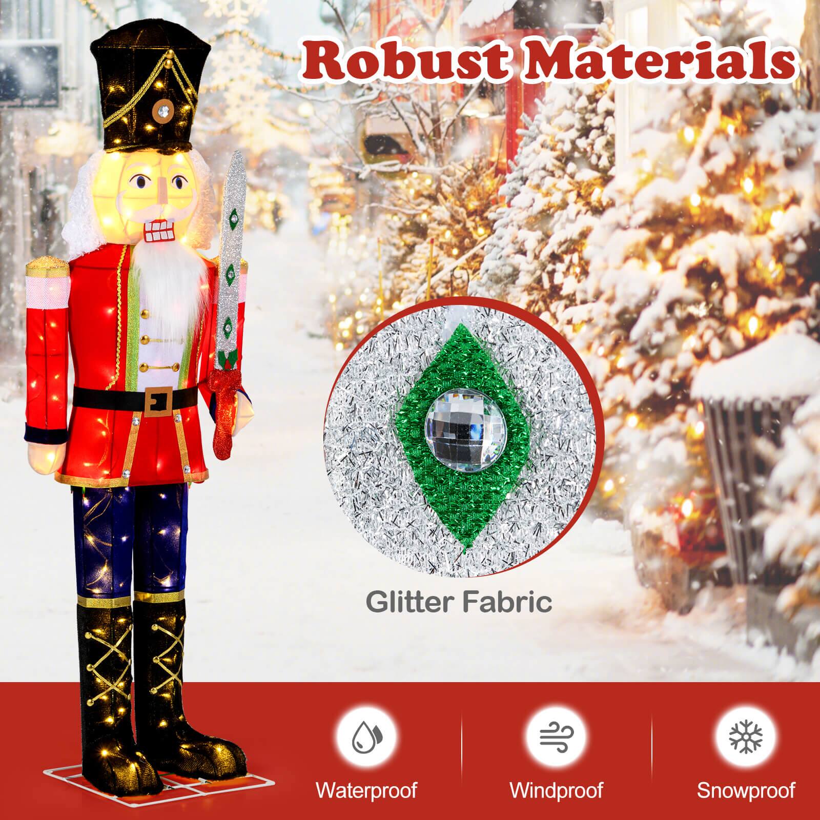Robust Materials

Glitter Fabric

Waterproof

Windproof

Snowproof