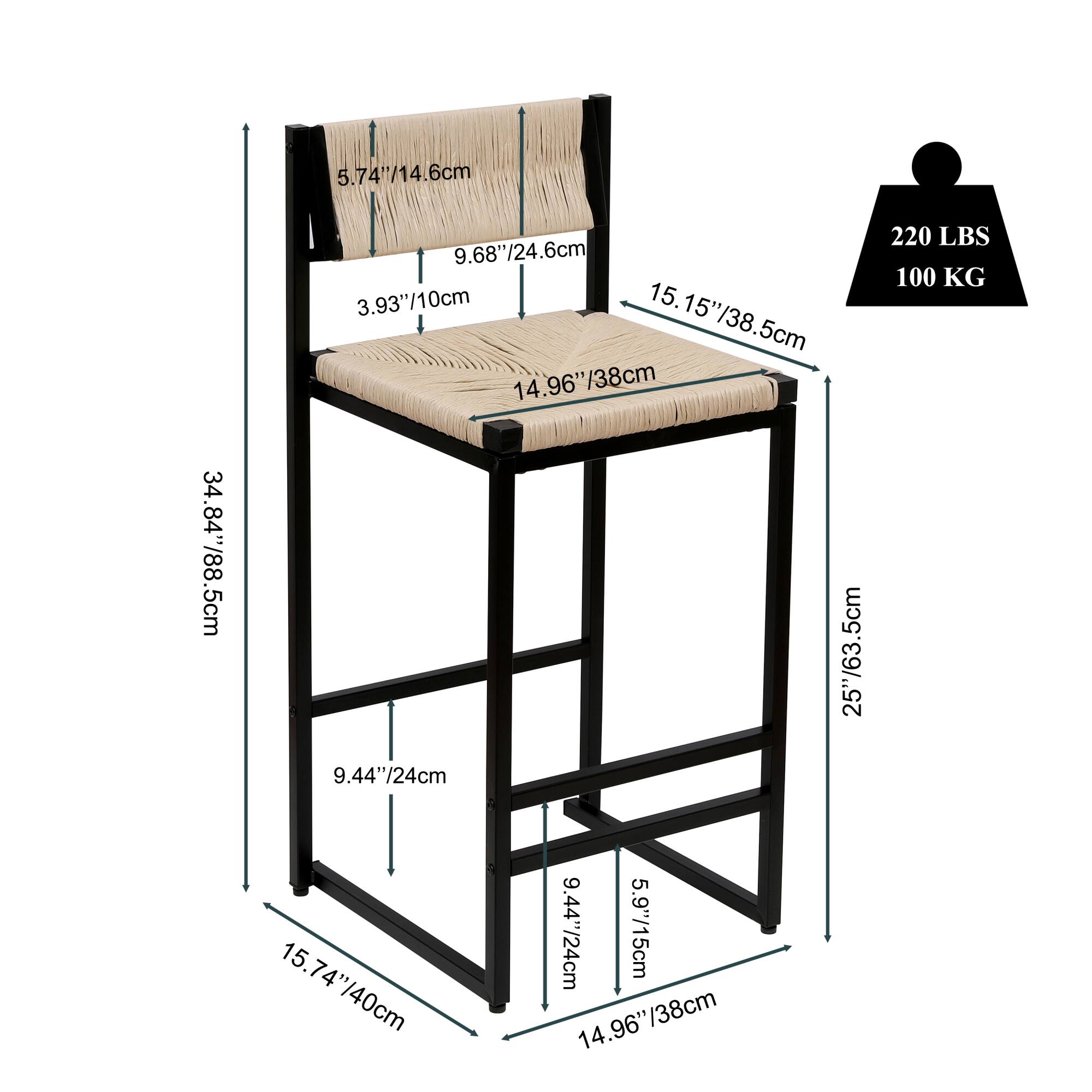 5.74"/14.6cm  
34.84"/88.5cm  
9.68"/24.6cm  
3.93"/10cm  
15.15"/38.5cm  
14.96"/38cm  
25"/63.5cm  
9.44"/24cm  
220 LBS / 100 KG  
15.74"/40cm  
14.96"/38cm  
9.44"/24cm  
5.9"/15cm  
15.74"/40cm