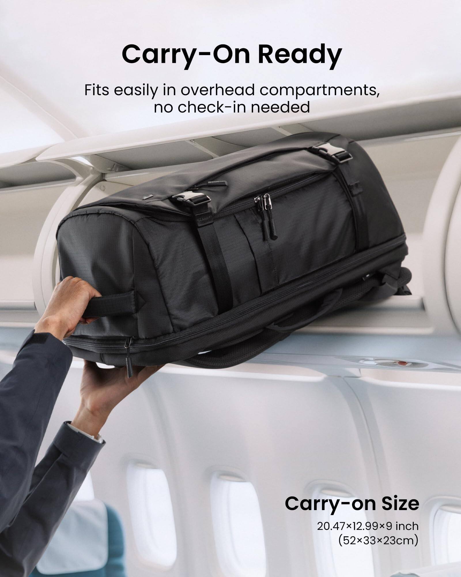 Carry-On Ready  
Fits easily in overhead compartments, no check-in needed  

Carry-on Size  
20.47x12.99x9 inch (52x33x23cm)
