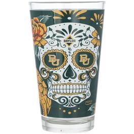 Indigo Falls - Baylor Bears 16oz. Team Dia de los Muertos Pint Glass - Multicolor