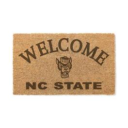 Jardine - NC State Wolfpack 18" x 34" Welcome Coir Doormat - Brown