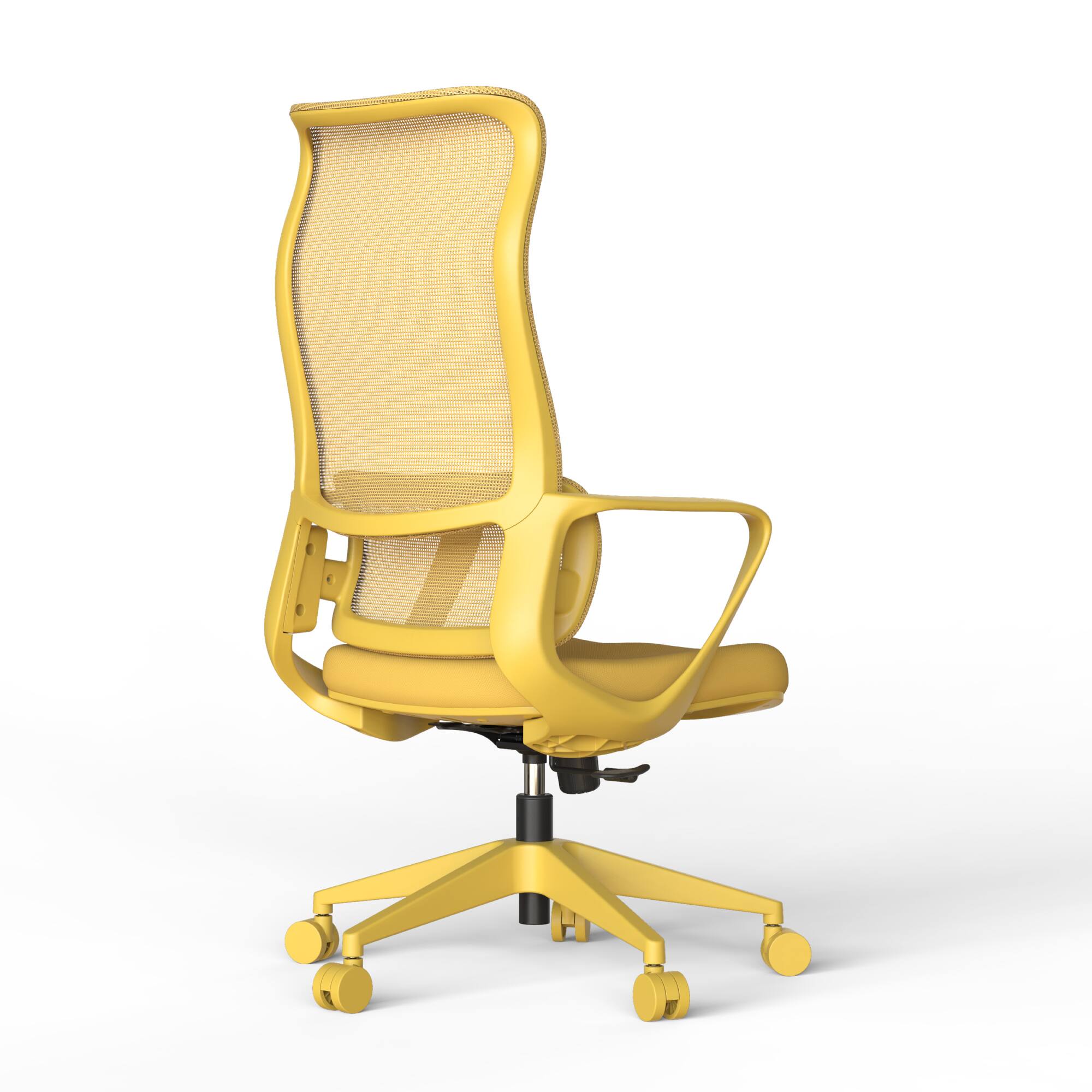 Alt View 2. Forest'nSky - Modern Ergonomic Mesh Office Chair – High-Back Executive Desk Chair with Lumbar Support, Adjustable Height, Yellow - Yellow.