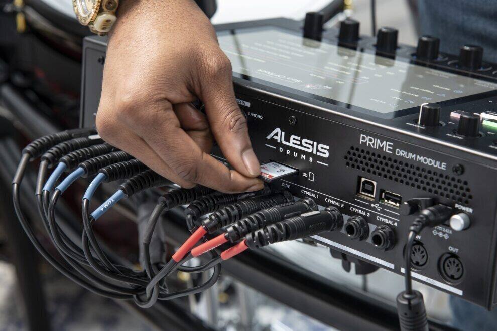 WOT UKIN L/MONO ALESIS DRUMS PRIME DRUM MODULE SD RIDE CYMBAL 1 CYMBAL 2 CYMBAL 3 CYMBAL 4 POWER OUT