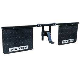 Tow Tuff - 2418AMF 18" x 24" Universal Hitch Mount Rubber Rear Towing Mud Flaps - Black