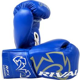 RIVAL - Boxing RFX-Guerrero HDEF Pro Fight Lace-Up Boxing Gloves - 8 oz. - Blue