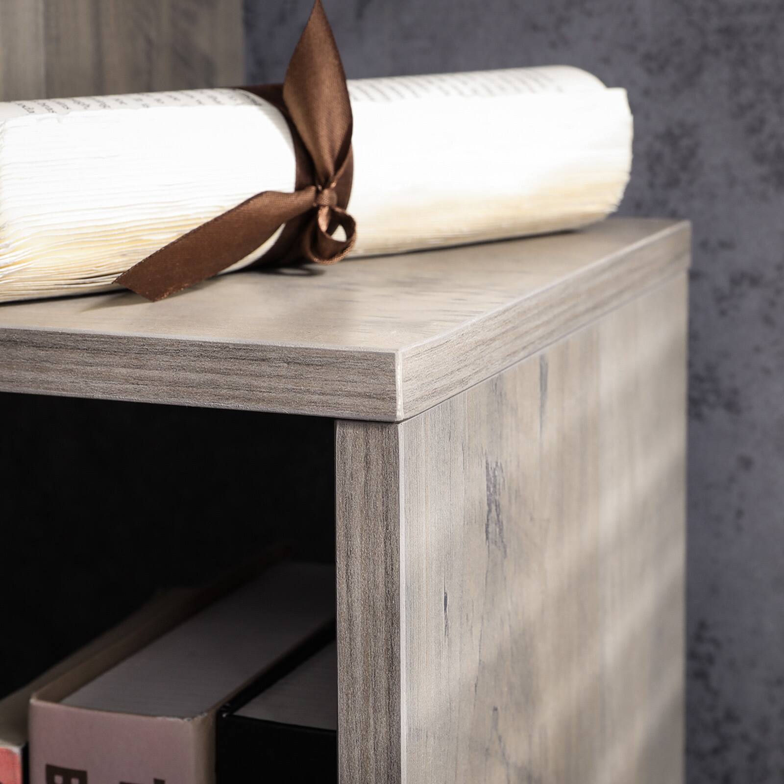 Alt View 1. Songmics Home - Bookshelf, Bookcase and Display Shelf, 5-Tier Bookshelf - Greige.