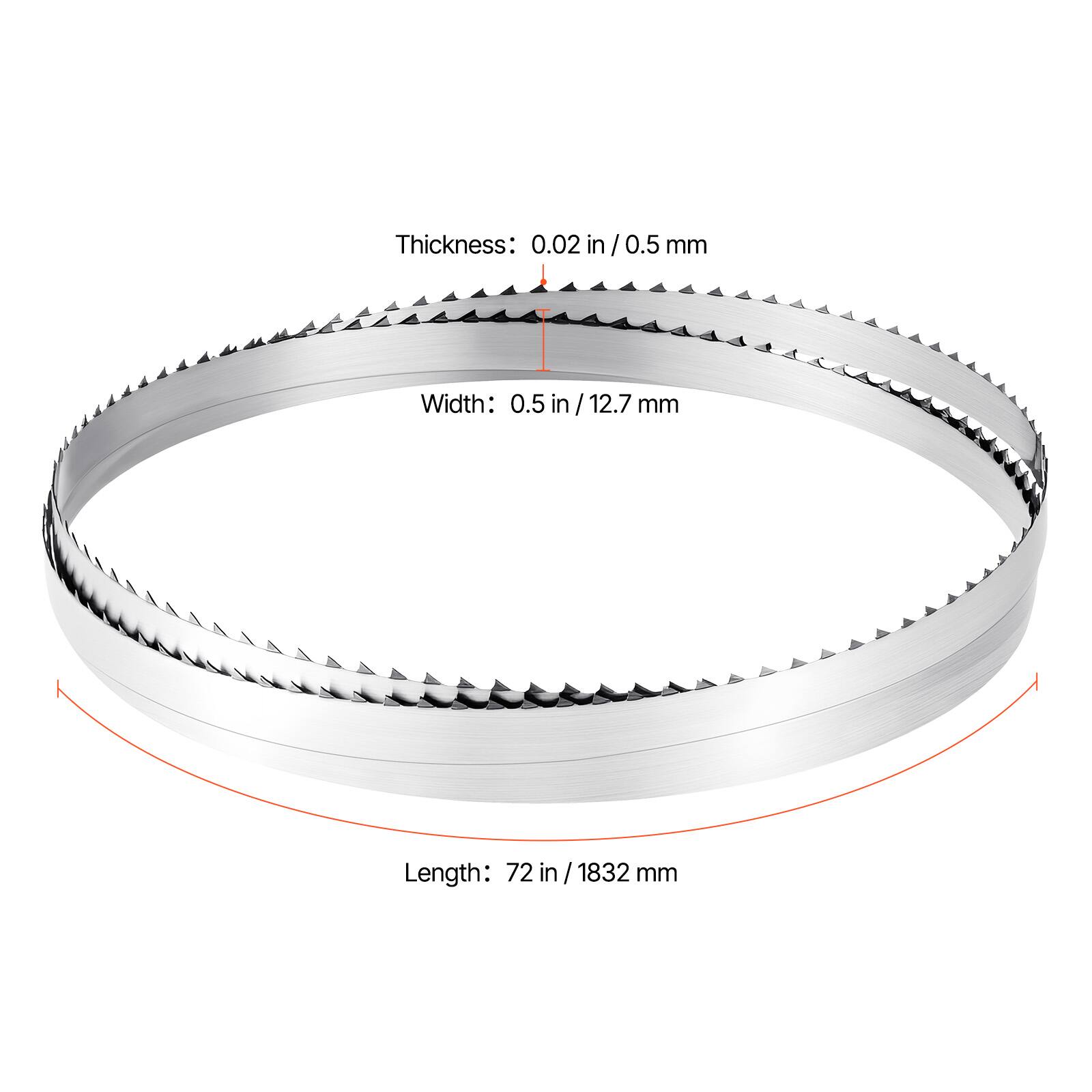Thickness: 0.02 in / 0.5 mm  
Width: 0.5 in / 12.7 mm  
Length: 72 in / 1832 mm