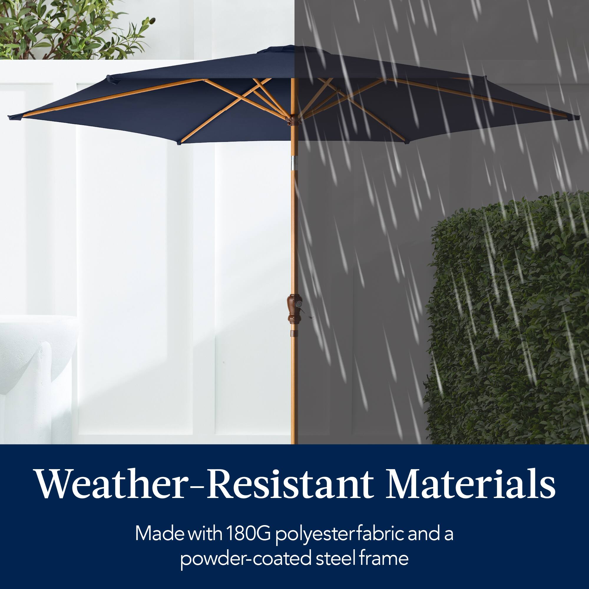 Weather-Resistant Materials
Made with 180G polyester fabric and a powder-coated steel frame
