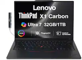 Lenovo - ThinkPad X1 Carbon Gen 13 X1 Carbon Laptop 14.0 2.8K (Intel Ultra 7-268V, 32GB LPDDR5X, 1TB SSD, Win 11 Pro) - Eclipse Black