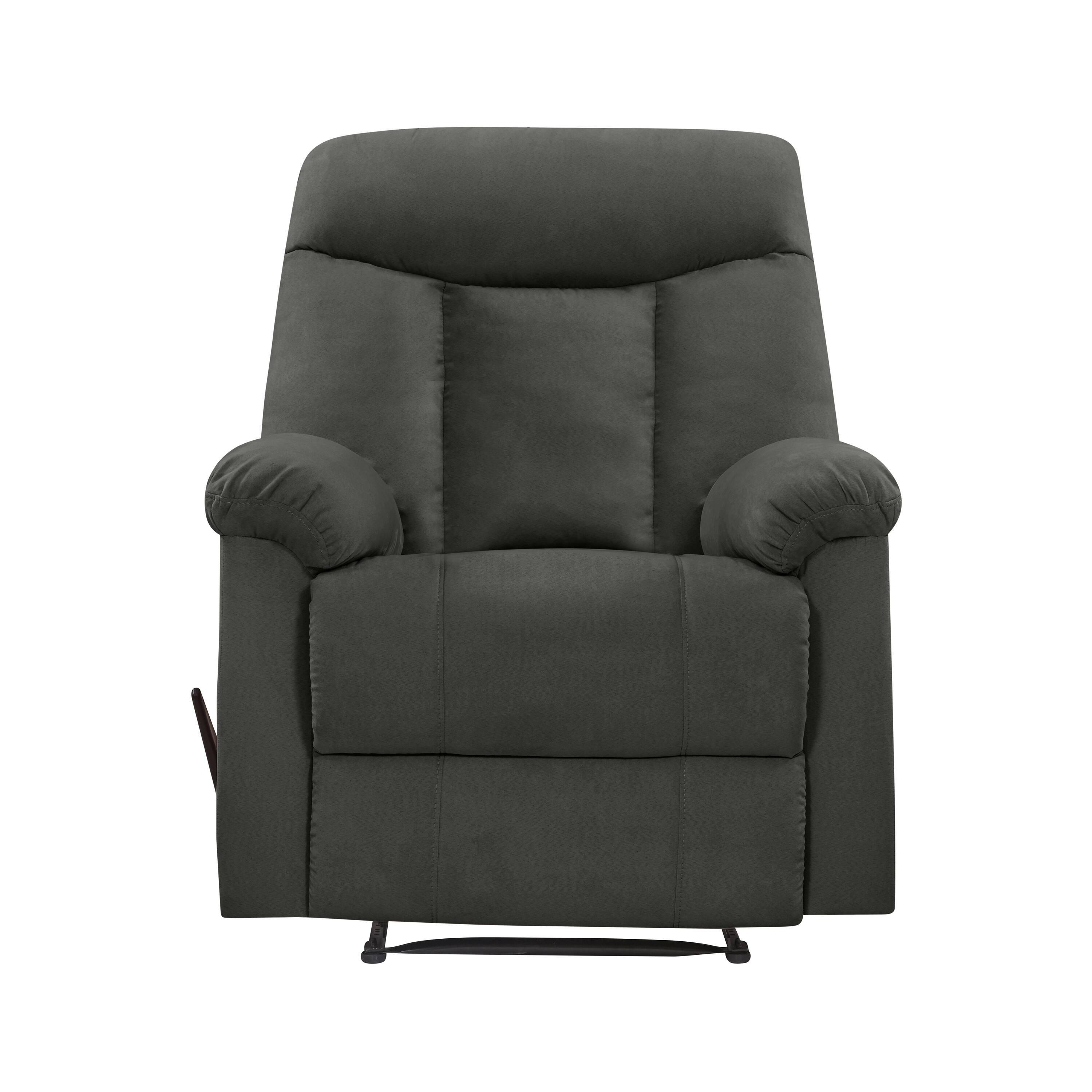 Front. ProLounger - Lamarc Microfiber Wall Hugger Recliner - Gray.