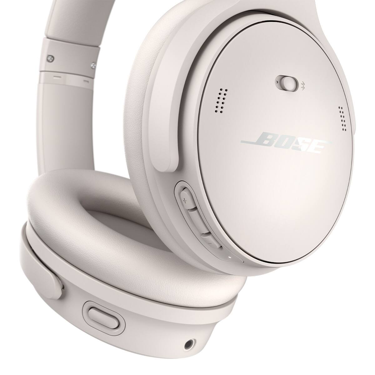 Alt View 9. Bose - Bose QuietComfort Headphones with Active Noise Cancellation - Pair - White.