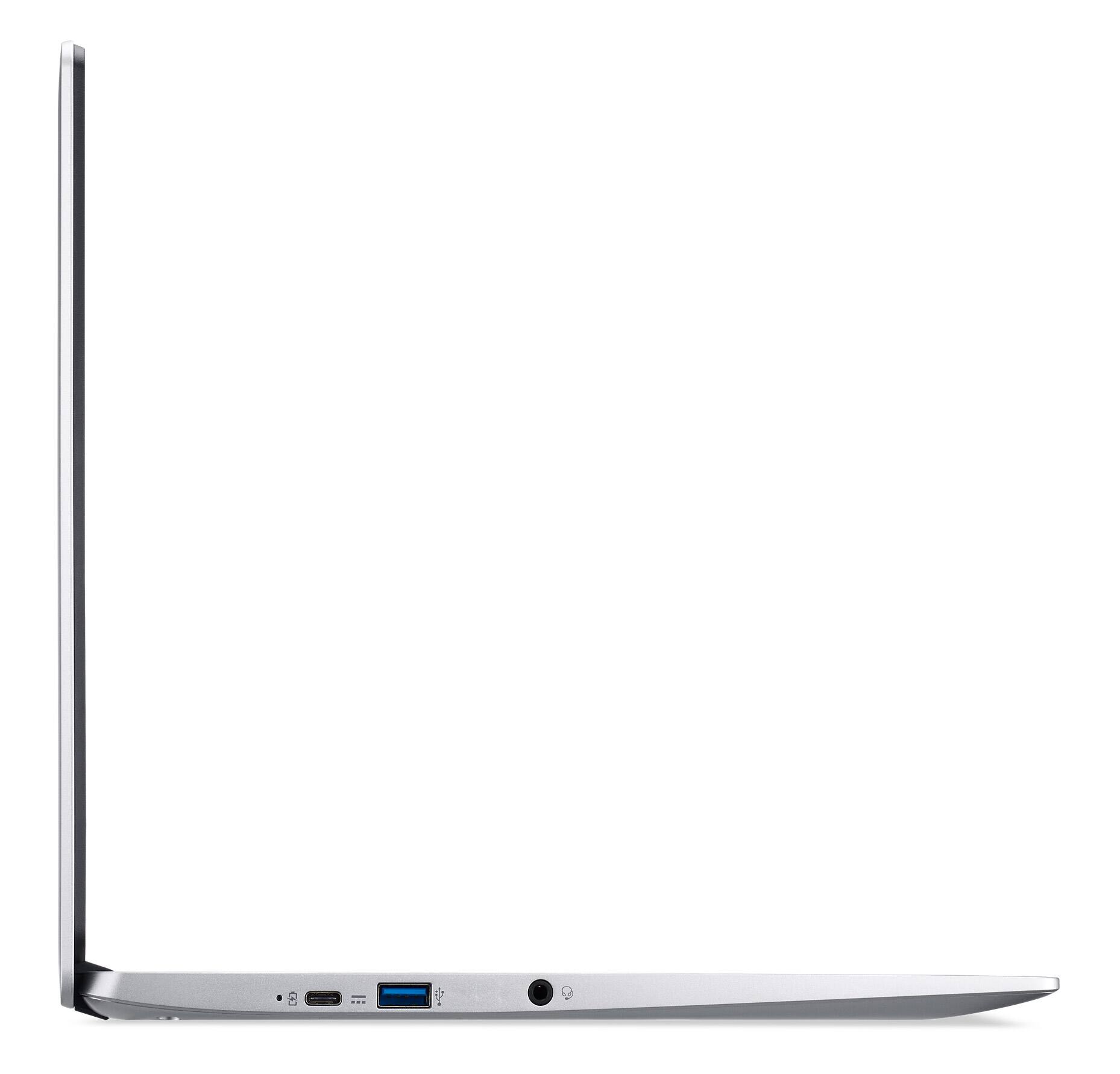 Alt View 1. Acer - Chromebook 315 – 15.6" HD Display Laptop - Intel Celeron N4020 with 4GB LPDDR4 – 64GB eMMC - Silver.