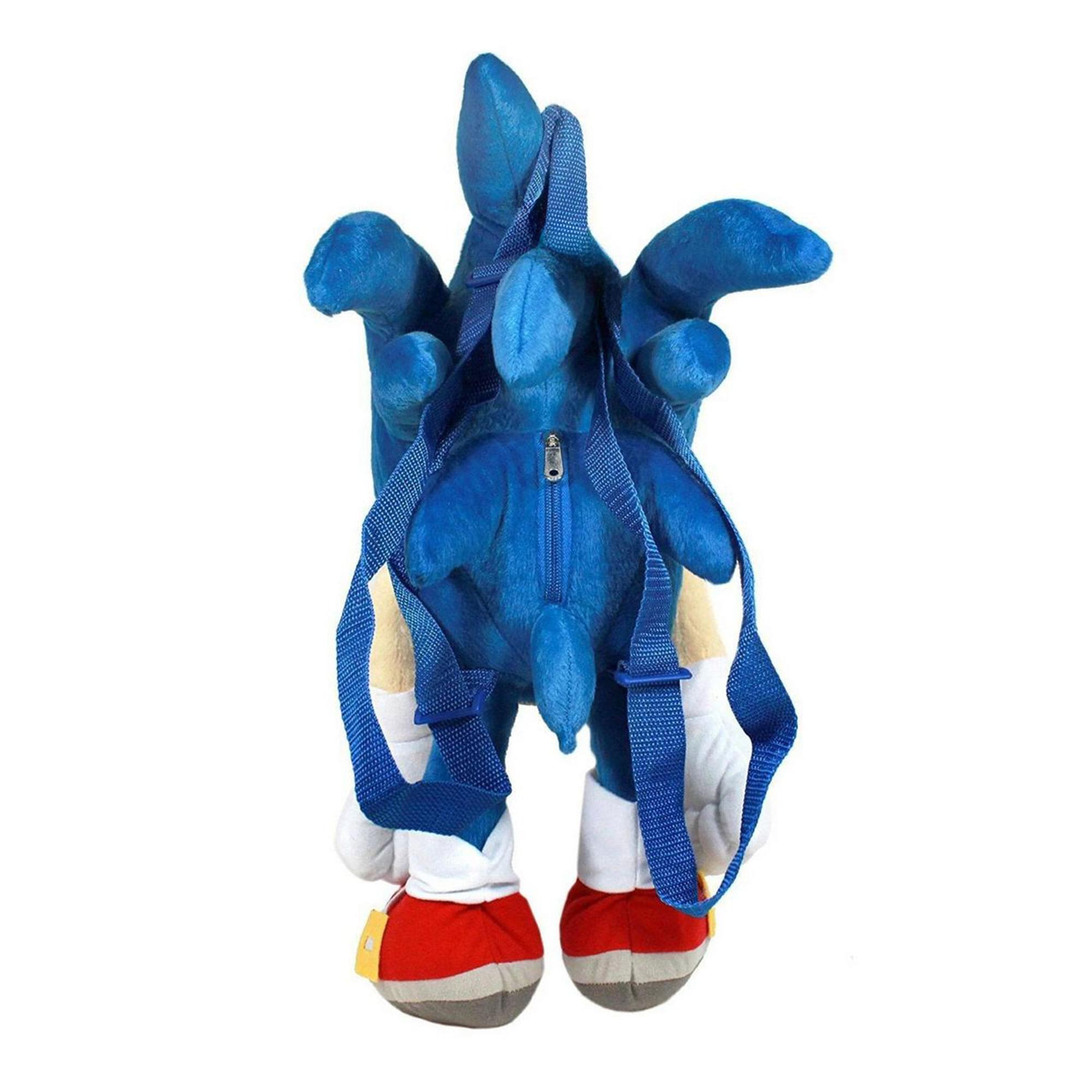 Alt View 1. Accessory Innovations Company - Sonic the Hedgehog 17 Inch Plush Backpack - Blue.