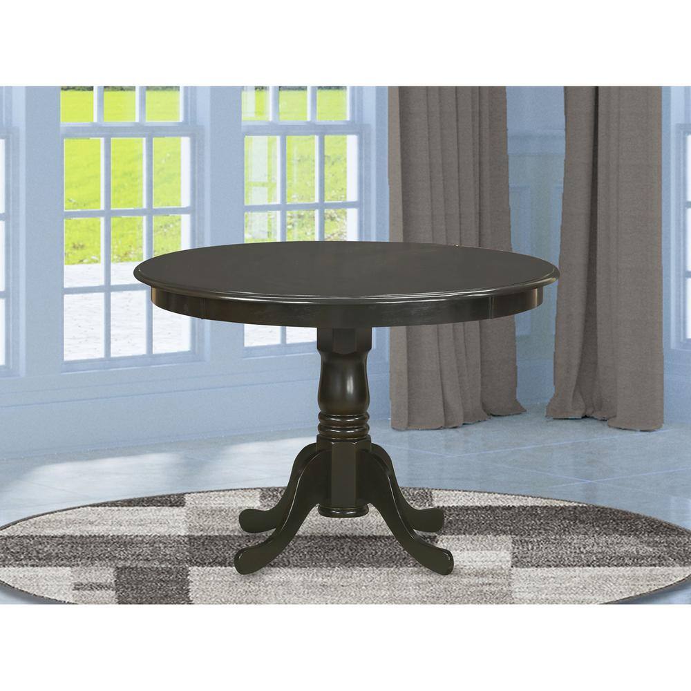 Angle. East West Furniture - Dining Room Set Cappuccino - Brown.