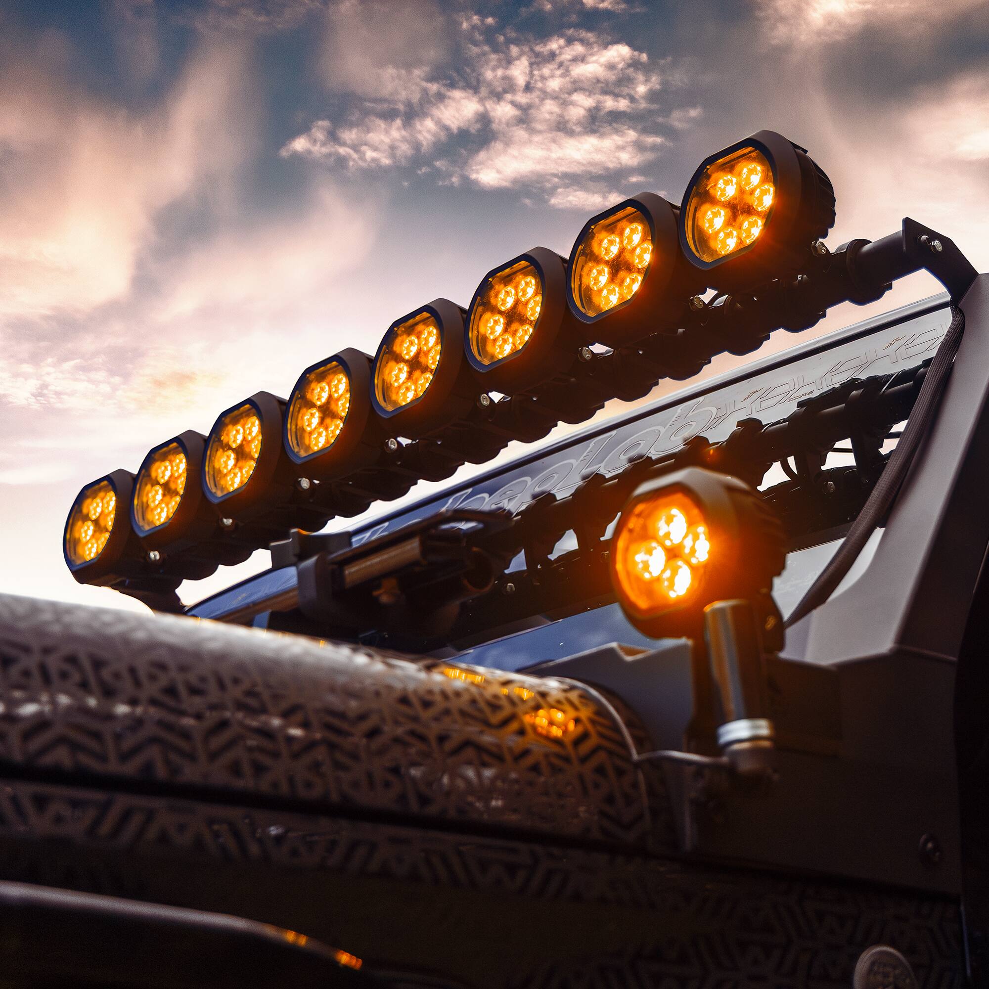 Alt View 7. Stinger - HEXCORE 4” Universal Off-Road LED Pod Lights (Pair), Amber/White Spot Beam for Cars, Trucks, Jeeps, UTVs, 4x4 Vehicles - Black.