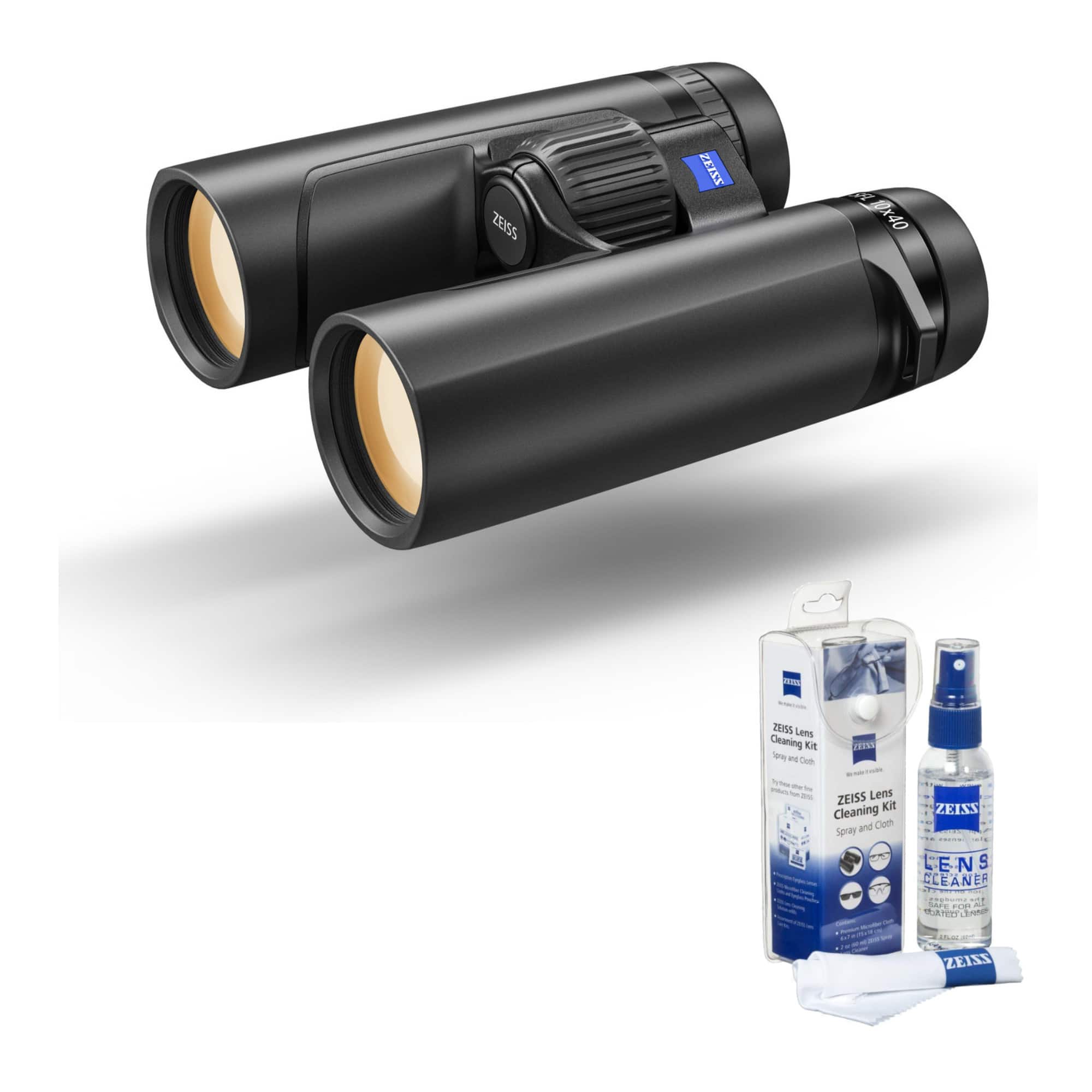 ZEISS - Optics SFL 10x40 Compact Binoculars for Adults Bundle with Lens Care Kit