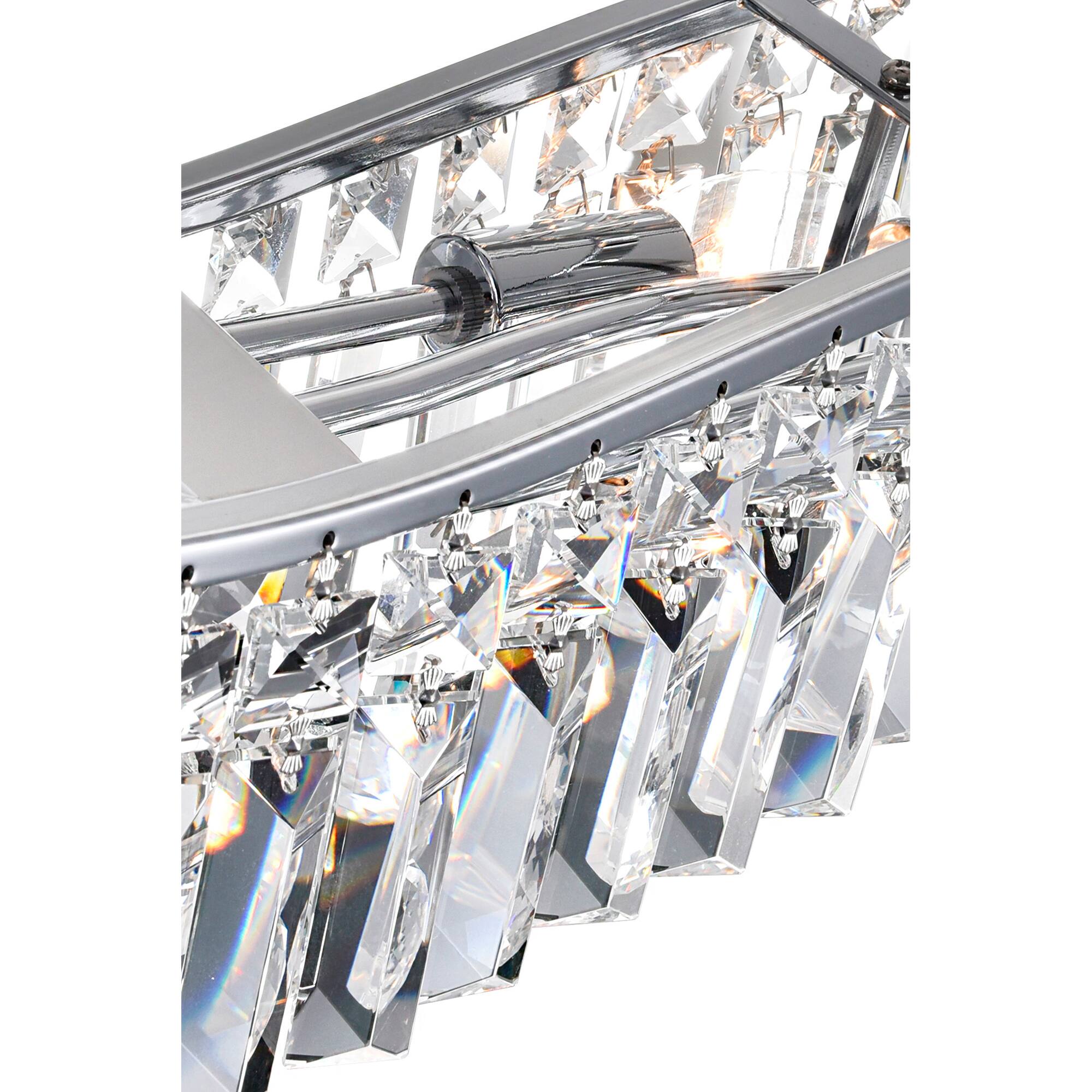 Left. CWI Lighting - Glamorous 5 Light Down Chandelier With Chrome Finish - Chrome.