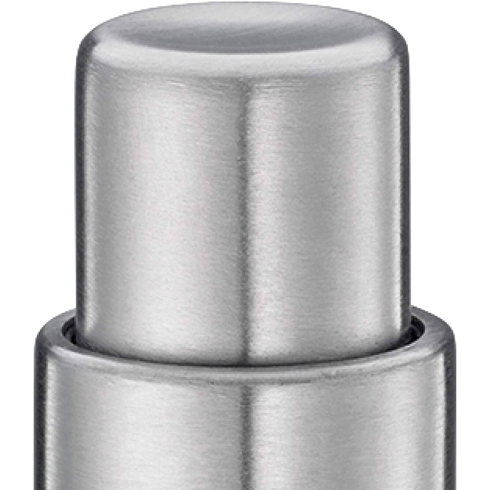 Alt View 3. Kuchenprofi - Pepper Push Mill Grinder, Stainless & Acrylic - Silver.