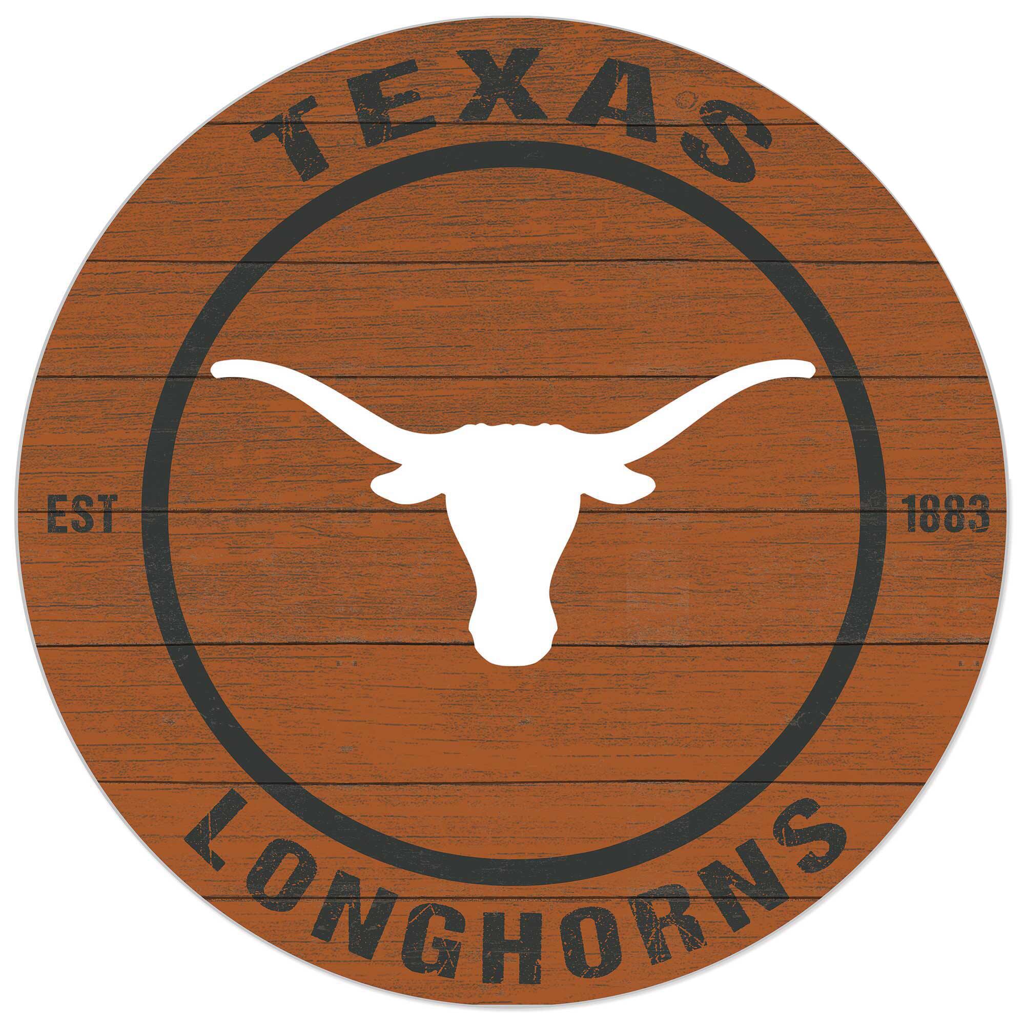 Texas Longhorns 20'' x 20'' Indoor/Outdoor Circle Sign