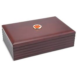 Jardine - Clemson Tigers Team Logo 9'' x 6'' Team Rosewood Desk Box - Brown