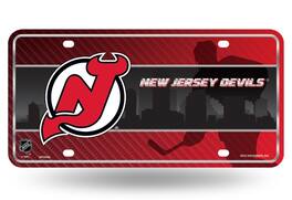 Rico Industries - New Jersey Devils Logo NHL 12x6 Metal License Plate Auto Tag - Multi