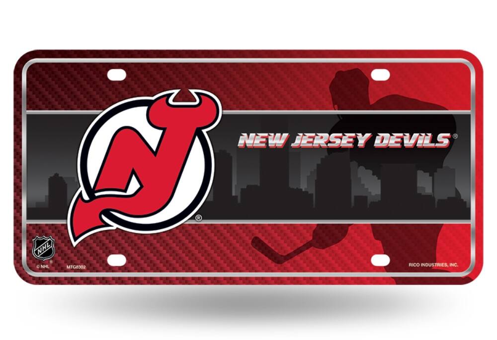 New Jersey Devils Logo NHL 12x6 Metal License Plate Auto Tag
