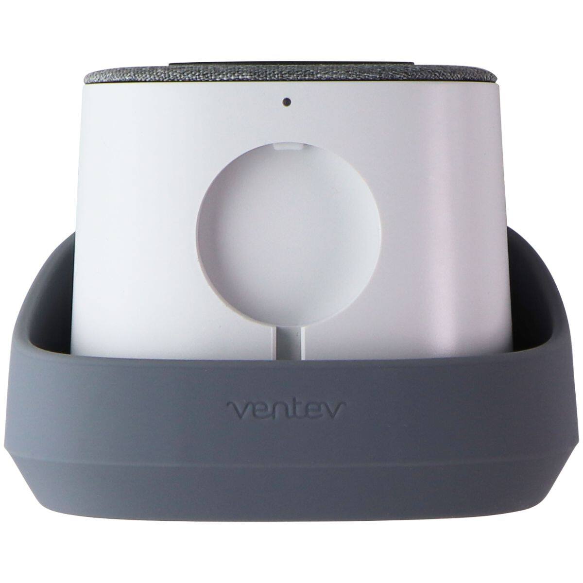 Front. Ventev - Wireless 10W Qi Fast Charger Watchdock Duo - Dual-Device Wireless Charging - White/Gray.