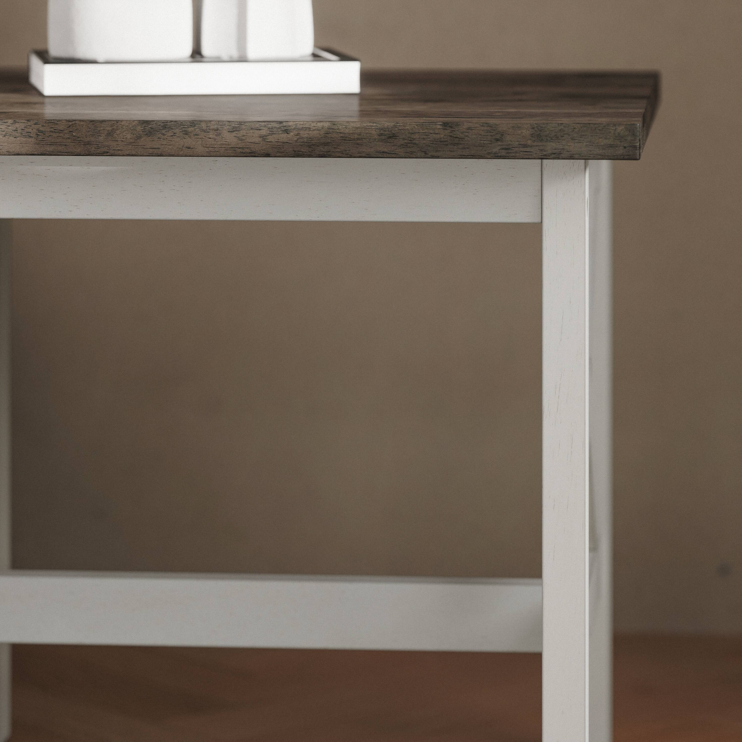 Alt View 4. Flash Furniture - Jasper Farmhouse Style Solid Wood End Table with Traditional X-Frame Design in Acacia Gray and Rustic White - Gray.